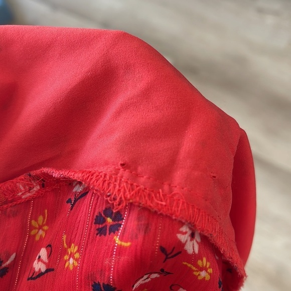 Madewell Tiered-Sleeve Peplum Top in Metallic Prairie Posies size 6 - Picture 12 of 15